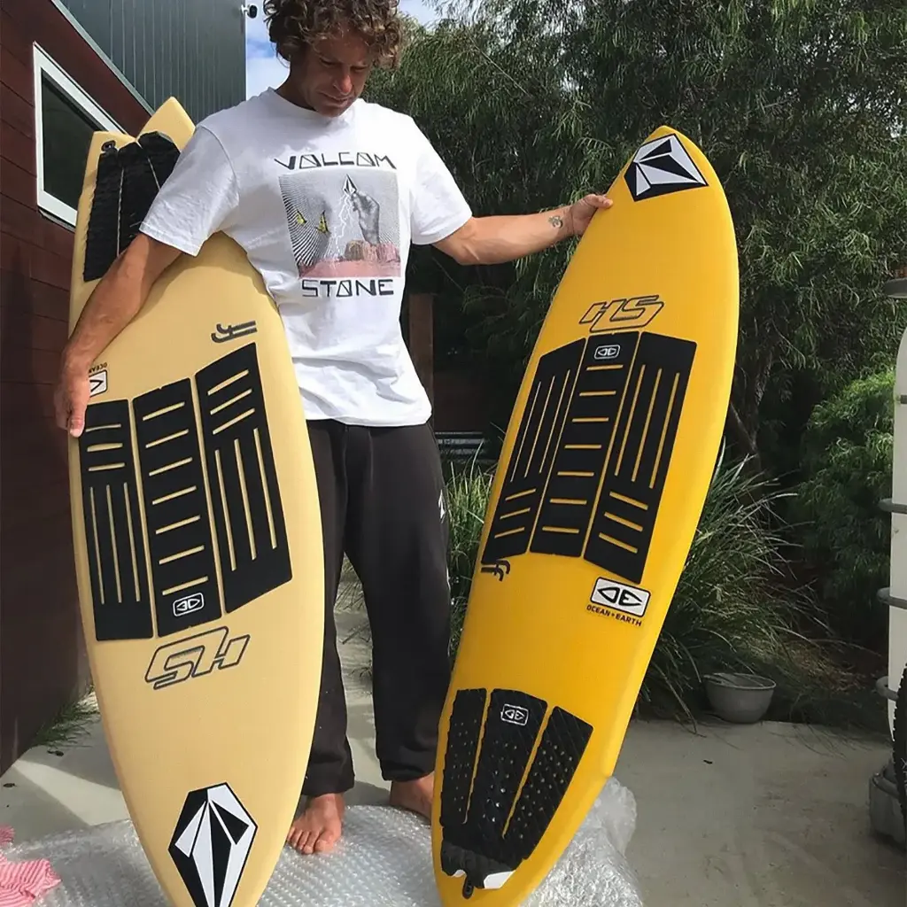 Grippe Pintail Black Surfboard Traction Pad - 3 Pieces