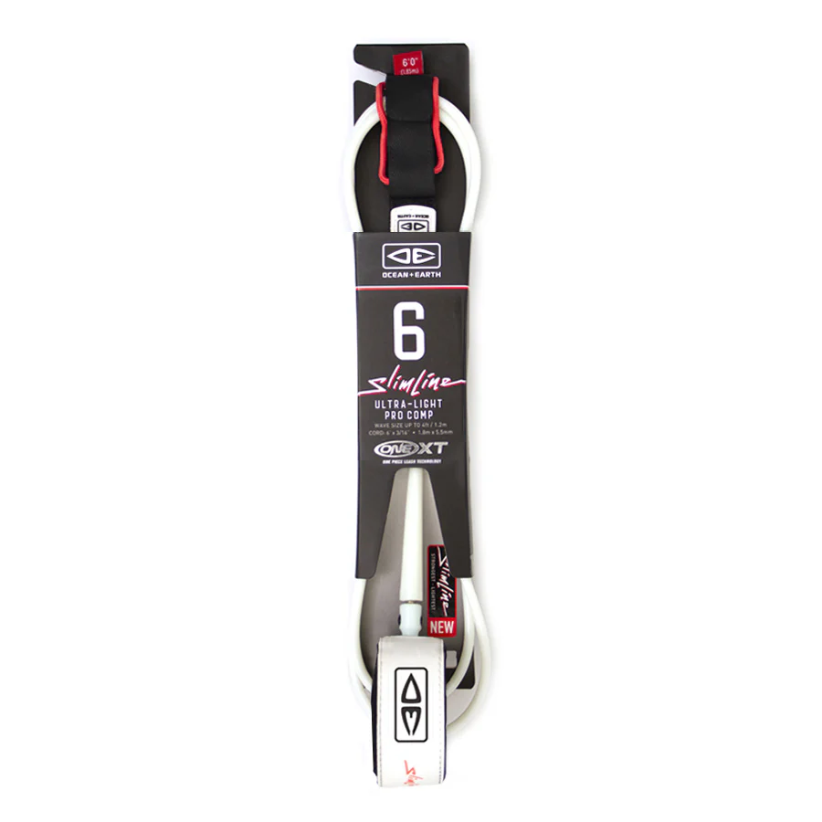 Leash Slimline Lightweight Comp One-XT - 6 pieds blanc