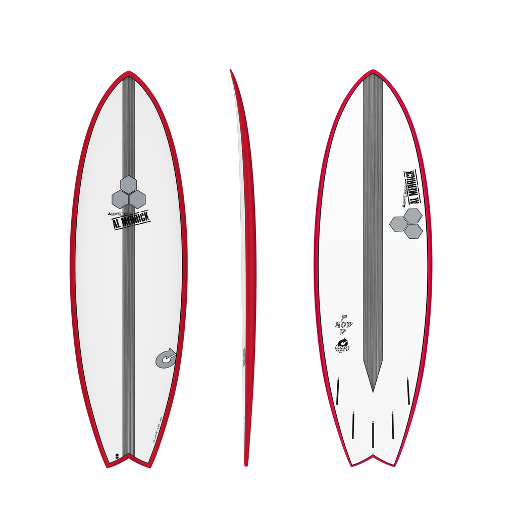 Planche de surf X-LITE POD MOD 5' 10 rail rouge
