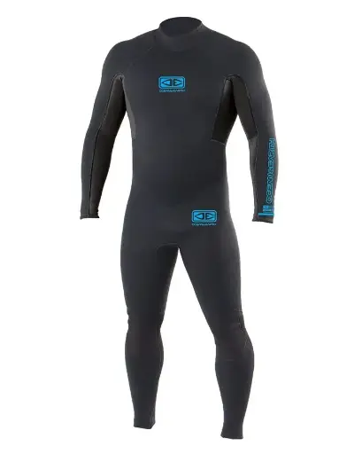 Combinaison XL néoprène 3/2 mm Steamer Flatlock Junior à manches longues et fermeture éclair au dos Ocean & Earth Surf School